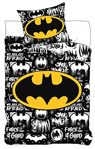 BrandMac Batman - Juego de cama (funda nórdica de 140 x 200 cm y...