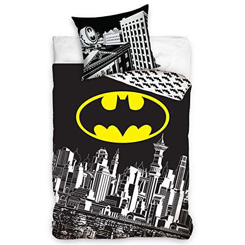 Batman Gotham City - Juego de funda nórdica de algodón