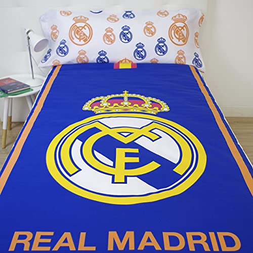 10XDIEZ Funda nórdica Real Madrid 186004 - (Cama de 90cm - Azul) -...